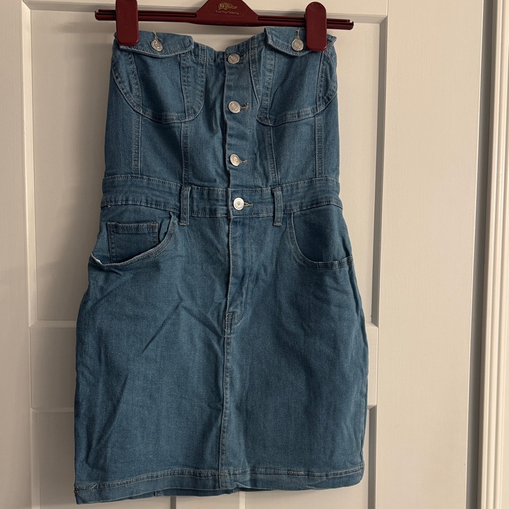 Denim Button-Up Dress